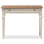 Load image into Gallery viewer, Baxton Studio Marquetterie French Provincial Weathered Oak And Whitewash Writing Desk
