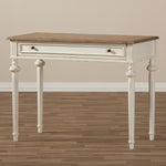 Load image into Gallery viewer, Baxton Studio Marquetterie French Provincial Weathered Oak And Whitewash Writing Desk
