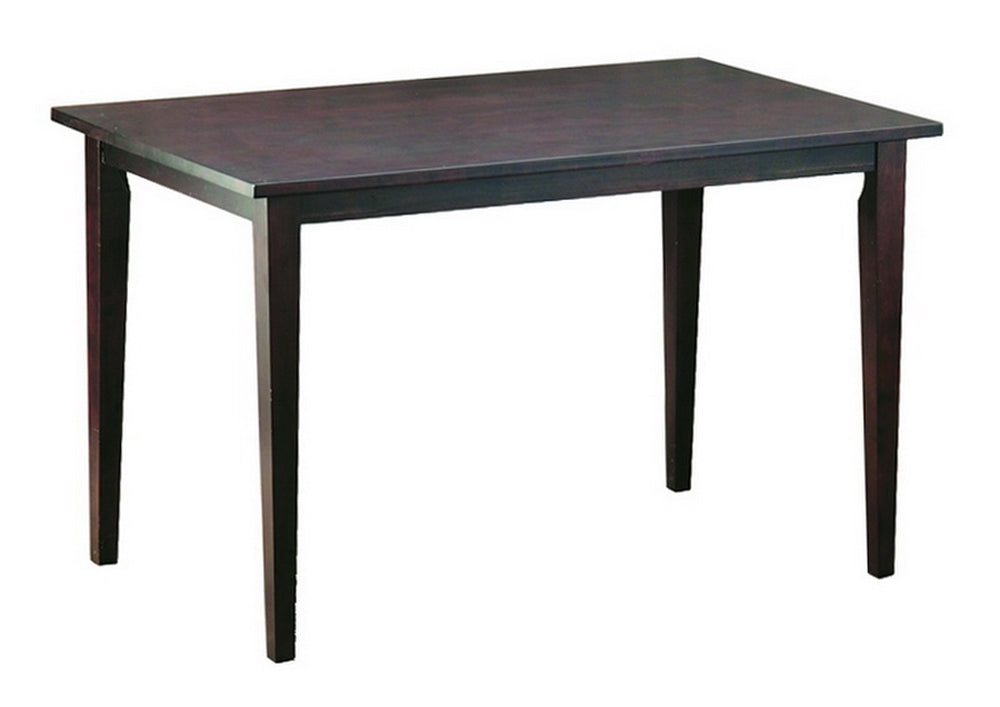 BAXTON STUDIO POLLY DARK BROWN WOOD MODERN DINING TABLE