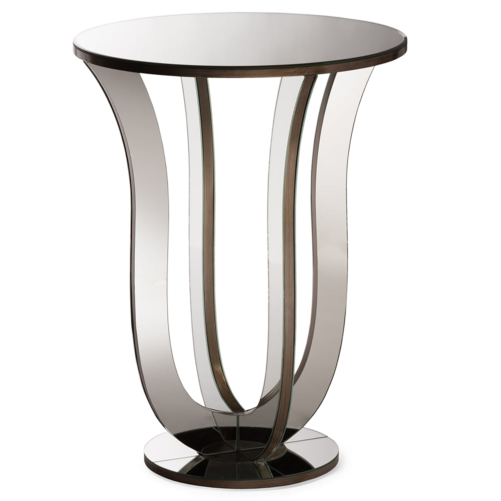 Baxton Studio Kylie Modern and Contemporary Hollywood Regency Glamour Style Accent Side Table