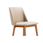 Load image into Gallery viewer, Baxton Studio Lavin Mid-Century &quot;Walnut&quot; Light Brown/Beige Faux Leather Dining Chair
