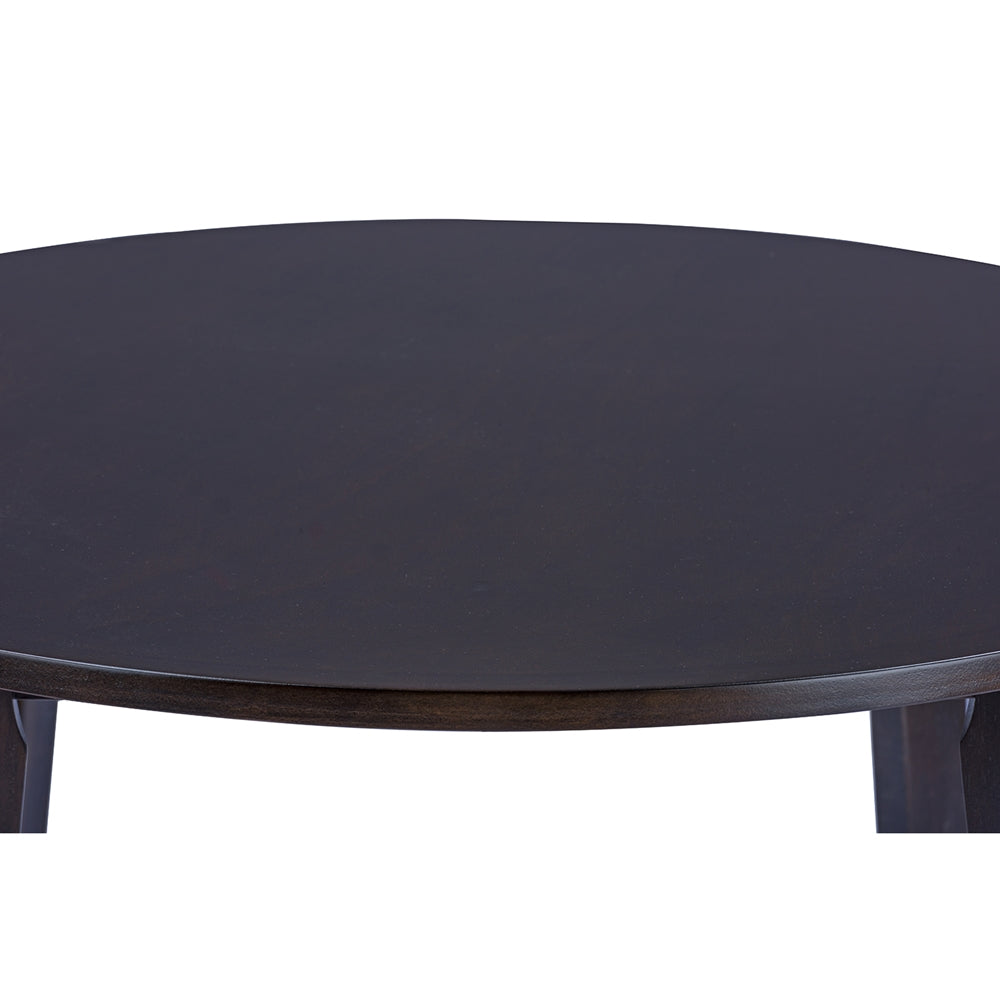 Baxton Studio Debbie Mid-Century Dark Brown Wood Round Dining Table