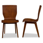 Load image into Gallery viewer, BAXTON STUDIO ELSA MID-CENTURY MODERN SCANDINAVIAN STYLE DARK WALNUT BENT WOOD DINING CHAIR
