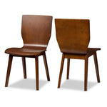 Load image into Gallery viewer, Baxton Studio Elsa Mid-Century Modern Scandinavian Style Dark Walnut Bent Wood Dining Chair
