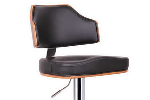 Baxton Studio Cabell Walnut And Black Modern Bar Stool