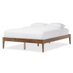 Load image into Gallery viewer, BAXTON STUDIO BENTLEY MID-CENTURY MODERN WALNUT FINISHING SOLID WOOD KING SIZE BED FRAME
