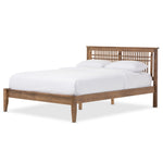 Load image into Gallery viewer, Baxton Studio Loafey Mid-Century Modern Solid Wood Window-Pane Style Platform Bed
