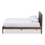 Load image into Gallery viewer, Baxton Studio Ember Mid-Century Medium Brown Finish Wood Platform Bed - King Size, Queen Size, Full Size
