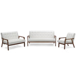 Load image into Gallery viewer, Baxton Studio Baxton Studio Mid-Century Masterpieces 3 Pieces Living Room Set - White
