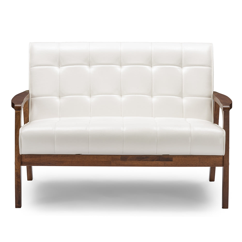 Baxton Studio Baxton Studio Mid-Century Masterpieces Loveseat - White