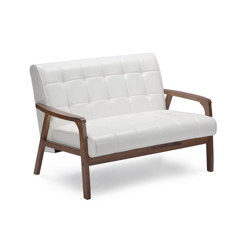 Baxton Studio Baxton Studio Mid-Century Masterpieces Loveseat - White