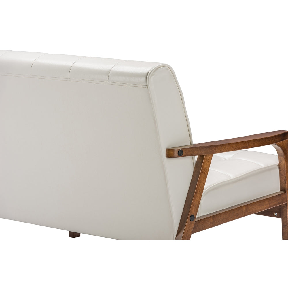 Baxton Studio Baxton Studio Mid-Century Masterpieces Loveseat - White