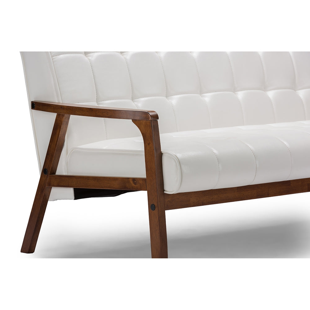 Baxton Studio Baxton Studio Mid-Century Masterpieces Sofa - White