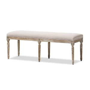 Baxton Studio Clairette Wood Traditional French Bench