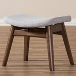 Load image into Gallery viewer, Baxton Studio Vera Mid-Century Modern Light Grey Fabric Upholstered Ottoman
