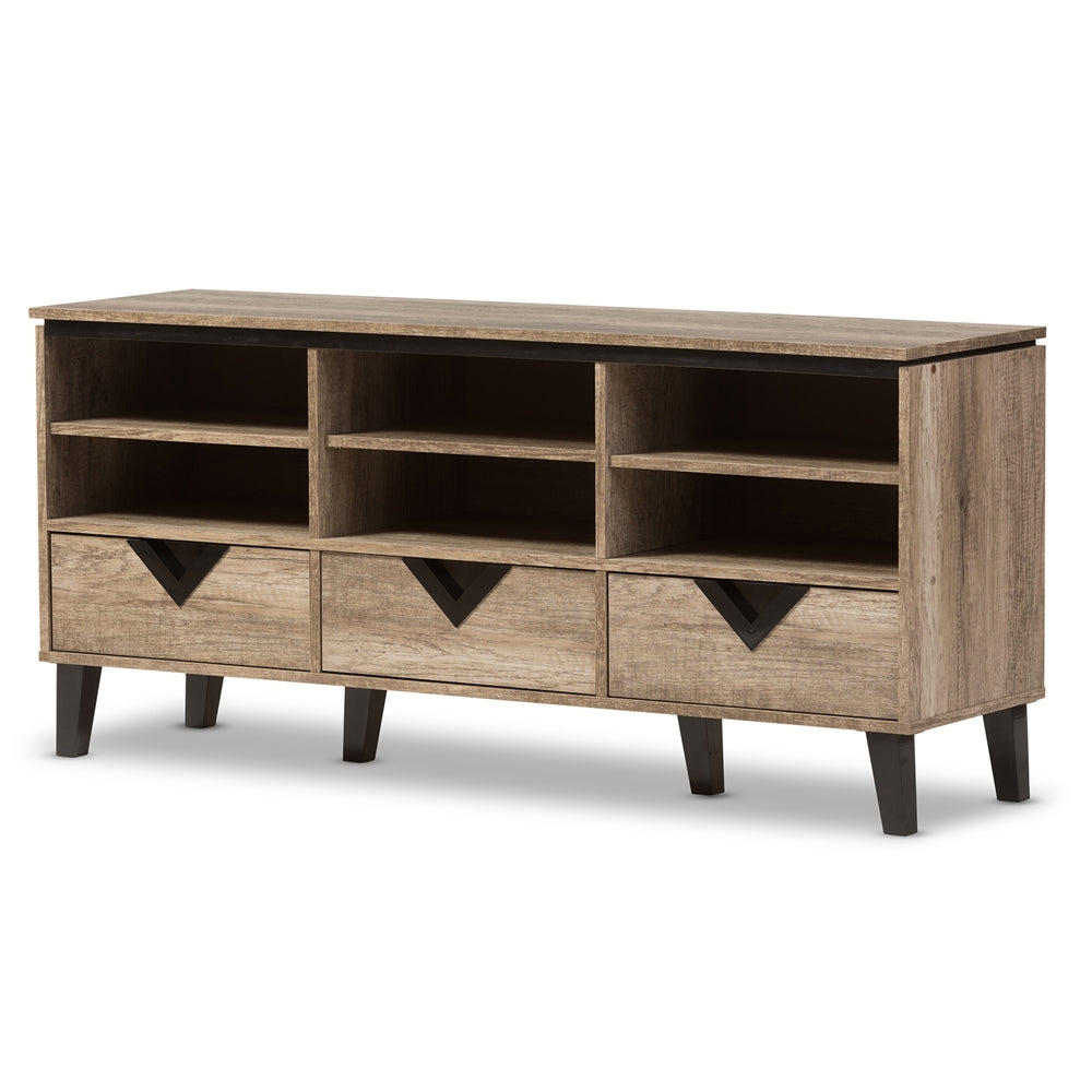 Baxton Studio Wales Modern and Contemporary Wood 55-Inch TV Stand