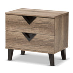 Load image into Gallery viewer, Baxton Studio Swanson Modern And Contemporary Light Brown Wood 2-Drawer Nightstand
