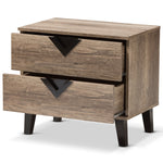 Load image into Gallery viewer, Baxton Studio Swanson Modern And Contemporary Light Brown Wood 2-Drawer Nightstand
