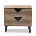 Load image into Gallery viewer, Baxton Studio Swanson Modern And Contemporary Light Brown Wood 2-Drawer Nightstand
