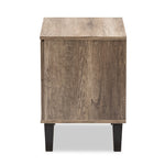 Load image into Gallery viewer, BAXTON STUDIO SWANSON MODERN AND CONTEMPORARY LIGHT BROWN WOOD 2-DRAWER NIGHTSTAND
