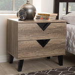 Load image into Gallery viewer, Baxton Studio Swanson Modern And Contemporary Light Brown Wood 2-Drawer Nightstand
