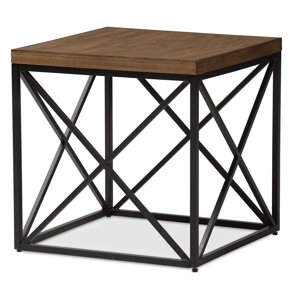 Baxton Studio Holden Vintage Industrial Antique End Table