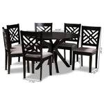 Load image into Gallery viewer, Baxton Studio Norah Modern And Contemporary Grey Fabric Upholstered And Dark Brown Finished Wood 7-Piece Dining Set
