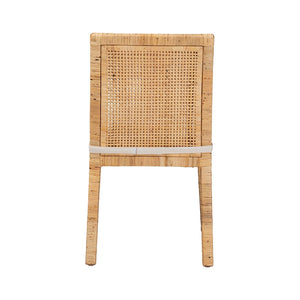 Baxton Studio Sofia Modern And Contemporary Natural Finished Wood And Rattan Dining Chair