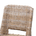 Load image into Gallery viewer, Baxton Studio Magy Modern Bohemian Grey Rattan And Natural Brown Finished Wood Dining Chair
