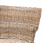 Load image into Gallery viewer, Baxton Studio Enver Modern Bohemian Grey Rattan And Brown Wood Dining Chair
