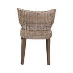 Load image into Gallery viewer, Baxton Studio Enver Modern Bohemian Grey Rattan And Brown Wood Dining Chair
