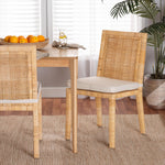 Load image into Gallery viewer, Baxton Studio Sofia Modern And Contemporary Natural Finished Wood And Rattan Dining Chair
