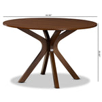 Load image into Gallery viewer, Baxton Studio Kenji Modern And Contemporary Walnut Brown Finished 45-Inch-Wide Round Wood Dining Table
