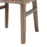 Load image into Gallery viewer, Baxton Studio Enver Modern Bohemian Grey Rattan And Brown Wood Dining Chair
