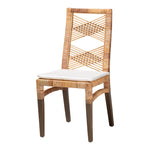 Load image into Gallery viewer, Baxton Studio Poltak Modern Bohemian Natural Brown Rattan Dining Chair
